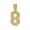 Gold 8 Without Chain, variant on PAURO Number 8 Necklace for Men Long Cuban Chain Gold/Silver Plated Stainless Steel Cubic Zirconia Dainty Personalized Pendant Statement Jewelry Silver 8 With Chain