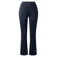 thumbnail image 4 of Chbgutlmr Work Pants Women High Waist Straight Leg Fitted Trousers with Pockets Casual Stretch Office Pants, 4 of 5