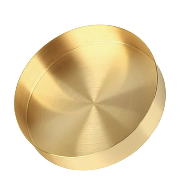 Vintage Round Metal Tray Copper Storage Box Holder holder Storage dish Round Container Dish Disc Home Decor Decoration