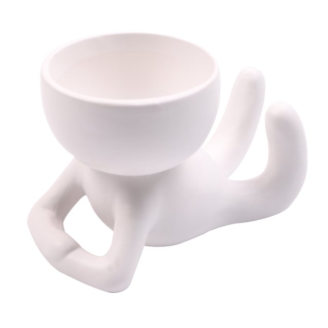 Maceta de cerámica estilo nórdico para suculentas, diseño minimalista en blanco, decoración de mesa y hogar, regalo ideal para celebraciones, YL1482-1.