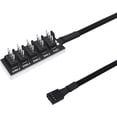 thumbnail image 1 of 4-Pin Pwm Fan Power Supply Cable 1 To 5 Splitter 5 Way Hub Pc Case Internal Motherboard Fan Power Extension Cable Cord Wire For Atx Computer Case 4-Pin And 3-Pin Cooling Fans, 1 of 6
