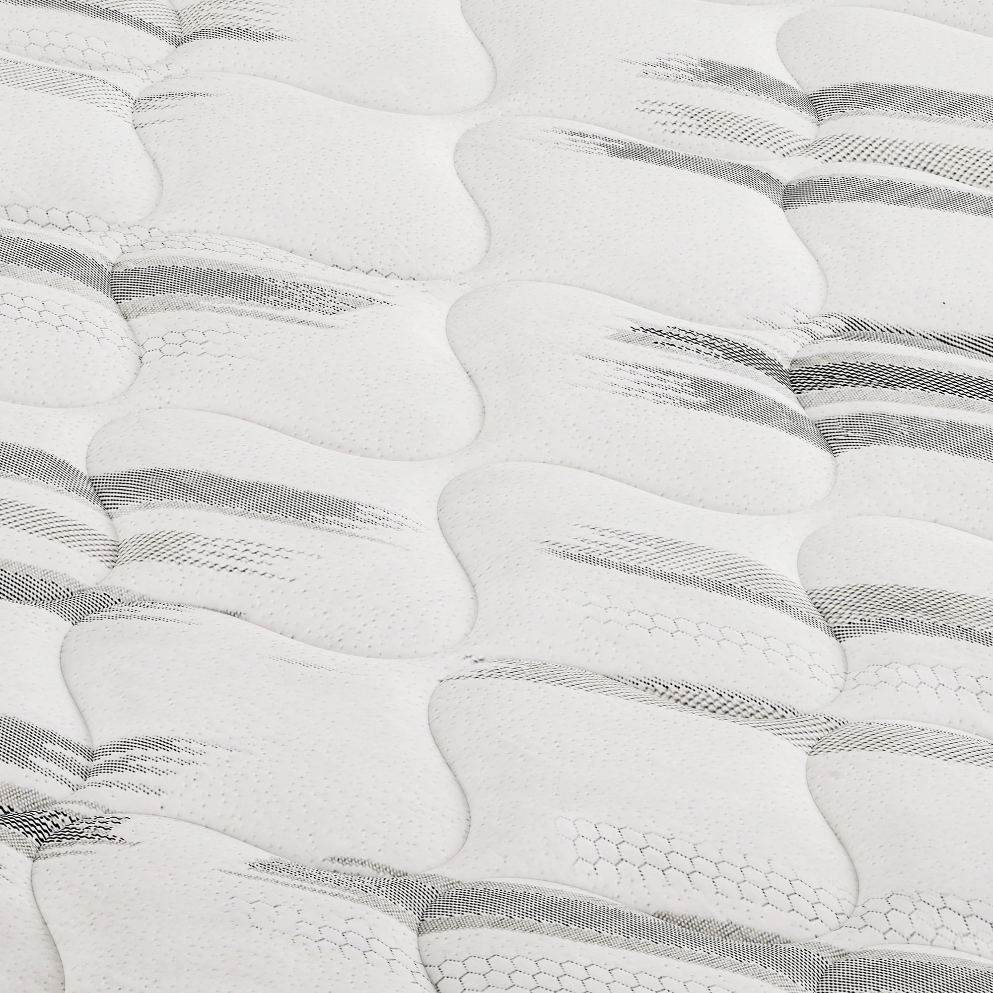 Sailvan Full Size Mattress 14 inch, Queen Mattress in a Box, Hybrid Mattress Full, Full Bed Mattress With Memory Foam & Pocket Spring, Medium Firmness, CertiPUR-US, White& Black