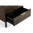 thumbnail image 3 of Limari Home Daisy Mid-Century Acacia Solid Wood Nightstand in Dark Brown/Brass, 3 of 4