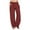 #2 Red Wine, variant on Julycc Womens Plus Size S-5XL Cotton Linen Elastic Waist Wide Leg Palazzo Casual Pants