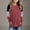 Watermelon Red, variant on Thetops Big Girls' Long Sleeve Raglan Top - Dark Blue, 11T - Soft Polyester Spandex, Color-Block Striped Sleeves & Pockets - Comfortable Durable for Daily/School Wear