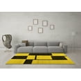 thumbnail image 3 of Ahgly Company Machine Washable Indoor Rectangle Abstract Yellow Contemporary Area Rugs, 8' x 12', 3 of 4