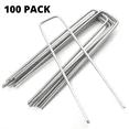 thumbnail image 2 of 6" Landscape Staples Galvanized Garden Stakes 100 Pcs U-Shaped Silver, 2 of 5