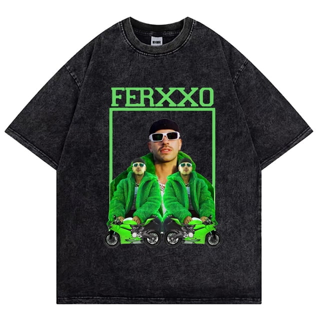 Ferxxo-Camiseta Vintage de FELIZ cumpleaños Feid, camisetas 100% de algodón, camisetas informales de gran tamaño, camisetas cortas de verano, ropa de calle de Hip Hop