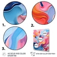 thumbnail image 3 of Designart "Colorful Abstract Liquid Ink II" Abstract Framed Wall Art - Modern Colorful Abstract Liquid Ink Living Room Framed Canvas Art, 3 of 6