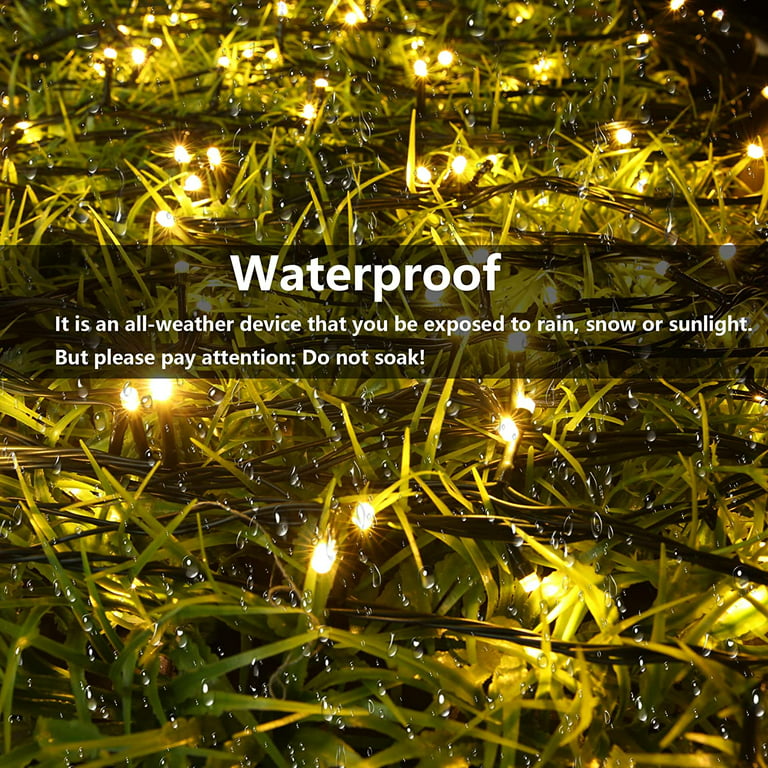 Solar Christmas Lights 73ft 200 LED 8 Modes Solar String Lights Waterproof  Solar Fairy Lights for Christmas Holiday Decorations, W