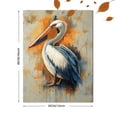 thumbnail image 3 of Qisvanset 12x16 Inch Framed Canvas Wall Art Watercolor Brown Pelican Ready To Hang Nature Home Wall Decor, 3 of 8
