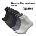 thumbnail image 1 of Cheers US 5Pairs Bamboo Men sock Breathable Sock Low Quarter Thin Ankle Sock Comfort Cool soft Sock, 1 of 7