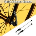 thumbnail image 2 of 1 Pair Front Rear Bicycle Quick Release Axles Skewers Lever Aluminum Alloy 145mm 185mm Black for MTB, 2 of 6