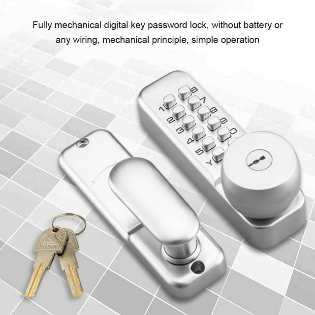 Becaristey Serrure de Porte Sans Clé Sécurisée et Durable pour Porte en Métal Bouton de Porte Économe en Énergie avec Clavier