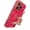 Magenta, variant on Plating Heart Laser Aurora Matte Case for iPhone 17/16/15/14 Pro Max, Shockproof Non-Slip Slim Grip Cover with Rose Gold Heart Design