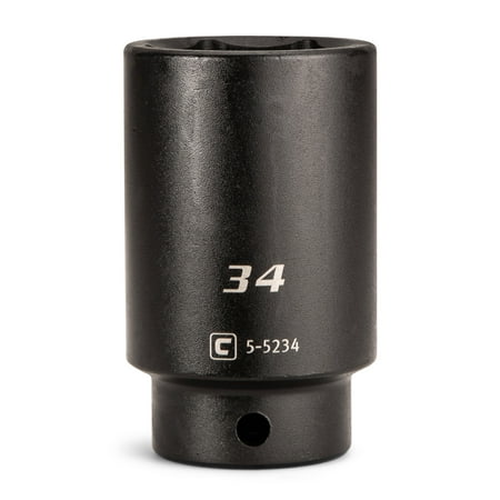 UPC: 0886352552349 | Capri Tools 34 mm Deep Impact Socket  1/2-Inch Drive  6-Point  Metric