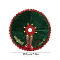 thumbnail image 3 of EWASWON Christmas 48 Inch Green Cloth Christmas Tree Skirt - Soft Reusable Tree Base Cover for Holiday Decor, Indoor/Outdoor Christmas Decoration, 3 of 6