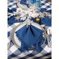thumbnail image 6 of DII Navy Buffalo Check Tablecloth, 60x104", 100% Cotton, 6 of 9