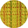 thumbnail image 1 of Ahgly Company Machine Washable Indoor Round Transitional Deep Yellow Area Rugs, 6' Round, 1 of 7