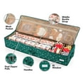 thumbnail image 3 of Covermates Keepsakes Gift Wrap Organizer - Holds up to 25 Rolls - Heavy Duty - Accessory Trays with Adjustable Compartments - Mesh Pocket - Holiday Storage, Green Snowflake, 3 of 8
