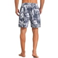 thumbnail image 3 of INSPIRE CHIC Men's Contrast Pattern Drawstring Bathing Summer Beach Shorts 30 Dark Blue, 3 of 4