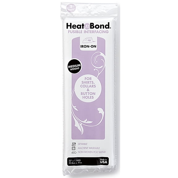 HeatnBond Iron-On Fusible Interfacing, Medium Weight, 20" x 1 yd