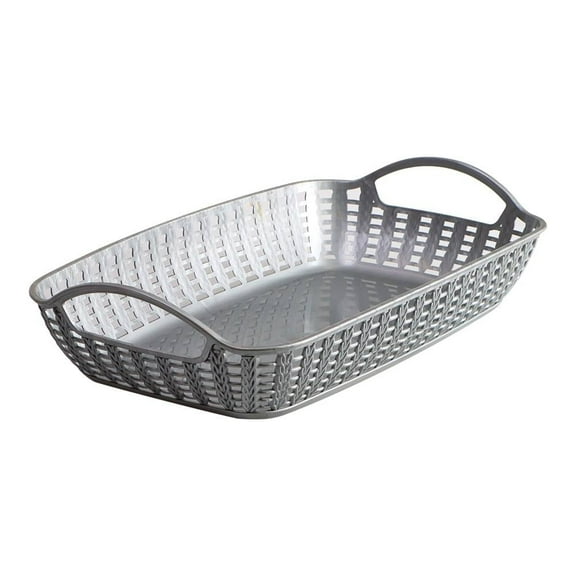 Canastilla Rectangular Prichos Portaware Plateado