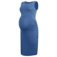 thumbnail image 2 of Women's Ruched Maternity Dress Clothes Sleeveless Bodycon Dress, 2 of 5