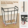 thumbnail image 5 of Large Laundry Cart with Wheels, 300L Heavy Duty Laundry Basket Organizer, Rolling Hamper for Home & Hotel, 5 of 8
