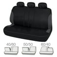 thumbnail image 3 of BDK Black Car Seat Covers with Matching Carpet Floor Mats for Cars Full Set - Front Universal Seat Covers & Back Bench Seat Cover with Automotive Floor Mats - Car, SUV, Truck, & Van Interior Protecto, 3 of 10