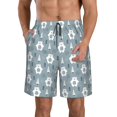 thumbnail image 2 of Uemuo bead tree winter Pattern Men's Swim Trunks Hawaiian Beach Bathing Suit Swimsuits Beach Quick-Dry Shorts with Pockets-3X-Large, 2 of 9