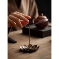 thumbnail image 1 of 1pc Lotus Shaped Incense Burner, Bronze Zinc Alloy Incense Stick Holder, For Home, 1 of 5