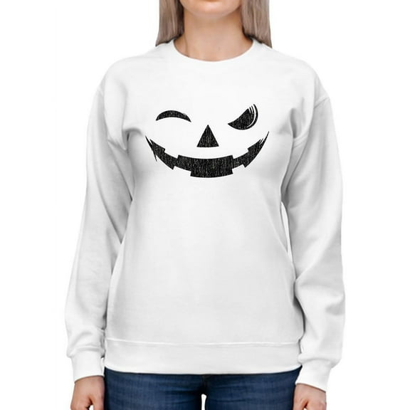 Evil Smile Halloween Graphic - Women's Sweatshirt