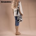 thumbnail image 2 of Bolso bandolera Montana West de piel vegana con estampado de vaca, 2 of 6