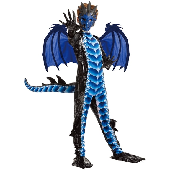 Joyfy Dragon Costume for Kids Boys Dragon Costume with Dragon Wings, Tail and Mask Outfits Set for Toddlers Halloween Dress Up 5-12 Years