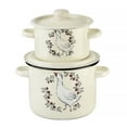 thumbnail image 4 of Novomoskovsjka Posuda Gusak Enamel Stockpot Set of 2 pcs 2.1 Qt (2 L)/4.8 Qt (4.5 L) Enameled Steel Stock Pots with Lids Cooking Pot Stock Pot Set Induction Pot Kitchen Pot Soup Pot, 4 of 11