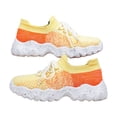 thumbnail image 6 of Rotm Workout Shoes for Women Women's Breathable Air Cushion Jazz Dance Shoes Lace Up Mesh Sneakers Athletic Walking Dance Thick Soled Orange,7, 6 of 6