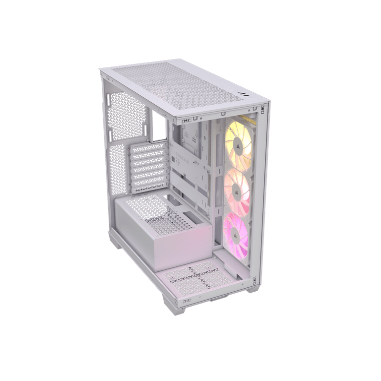 CORSAIR 3500X ARGB Tempered Glass Mid-Tower PC Case, White