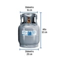 thumbnail image 2 of Cilindro portátil para gas LP Foset 2 kg (4.5 lb), 2 of 4