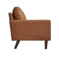 thumbnail image 5 of Pemberley Row Faux Leather Brown Sofa Rectangular Modern 70" Unassembled, 5 of 13