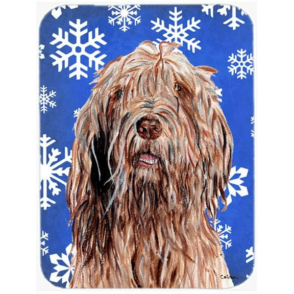Carolines Treasures  Otterhound Winter Snowflakes Mouse Pad- - 7.75 x 9.25 In.