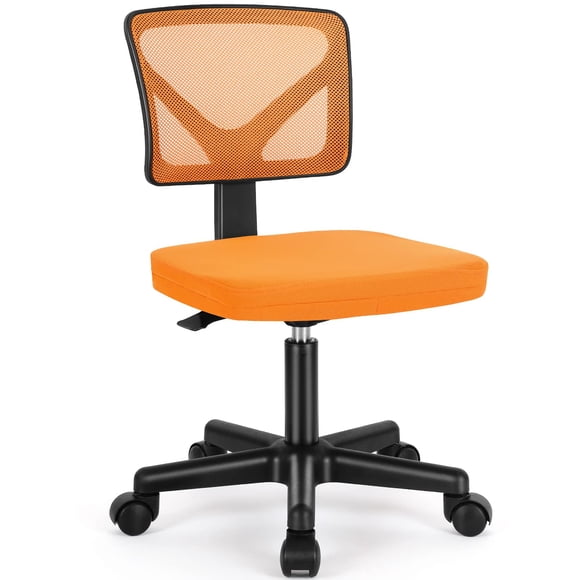 Silla de oficina pequeña ergonómica de malla naranja Sweetcrispy