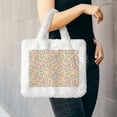 thumbnail image 6 of Rocae Watercolor Wildflowers or Plush Underarm Bag White Furry Purse Handbag for Autumn and Winter, 6 of 7