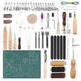thumbnail image 1 of Kit de herramientas de mano de artesanía de cuero Pro 55pc, punzón de costura kaili Sencillez, 1 of 2