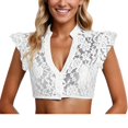 thumbnail image 5 of Womens Camisole Tops V Neck Elegant Short Sleeve Dirndl Costume Blouse Summer Tops for Women, 5 of 5