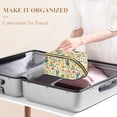 thumbnail image 3 of FORMRS Makeup Bag Travel Cosmetic Organizer for Women Fold Flat Zipper Pouch with Handle, Floral Animals, 3 of 8