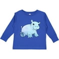 thumbnail image 3 of Inktastic Cute Baby Hippo Boys or Girls Long Sleeve Toddler T-Shirt, 3 of 5