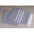 thumbnail image 5 of Organic Towel, Personalized Turkish Towel, Navy Peshtemal, Striped Towel, 40x71 Inches Gift For Her, Scarf Towel, Yoga Towel,, 5 of 9