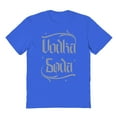 thumbnail image 1 of Vodka Soda Humor Graphic Royal Men's Cotton T-Shirt, 1 of 1