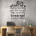 thumbnail image 2 of Something Wonderful Is Going To Happen - Motivational Inspirational Quote Optimistic Life Vinyl Wall Decal Wall Art Wall Decoration Home Room Bedroom Living Room Home Décor Design Size (40x40 inch), 2 of 3